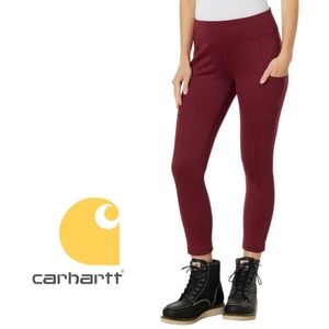 NEW Carhartt Women's Force Fitted Lightweight Ankle Length Legging Bordeaux 2XL